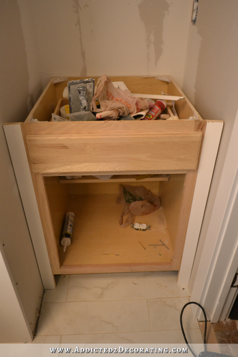 Bathroom Built-In Storage Progress (a.k.a., My Comedy Of Errors)