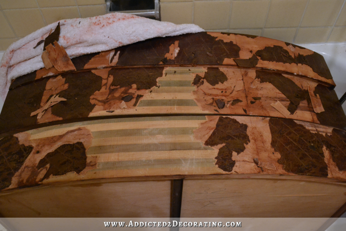 Credenza Makeover Part 1 – Adventures In Stripping Wood Veneer