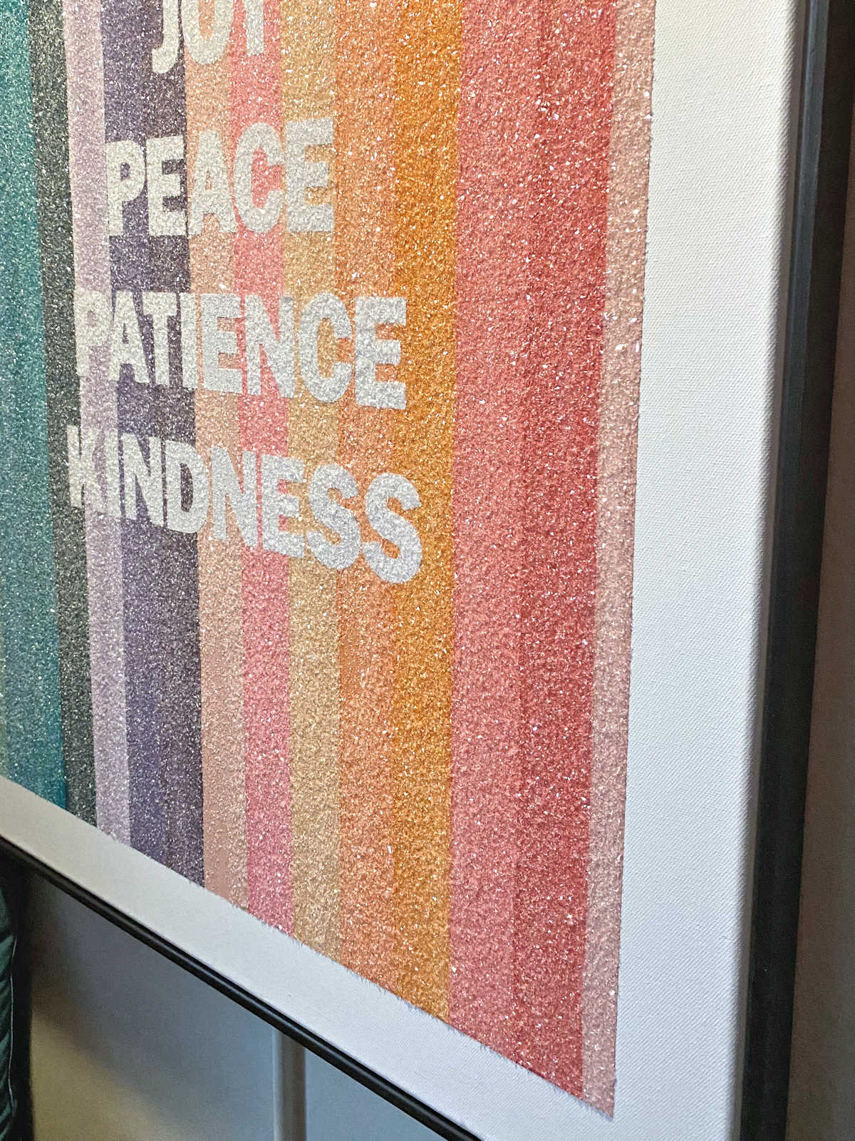 DIY Artwork: Colorful Cut Glass Glitter Word Art