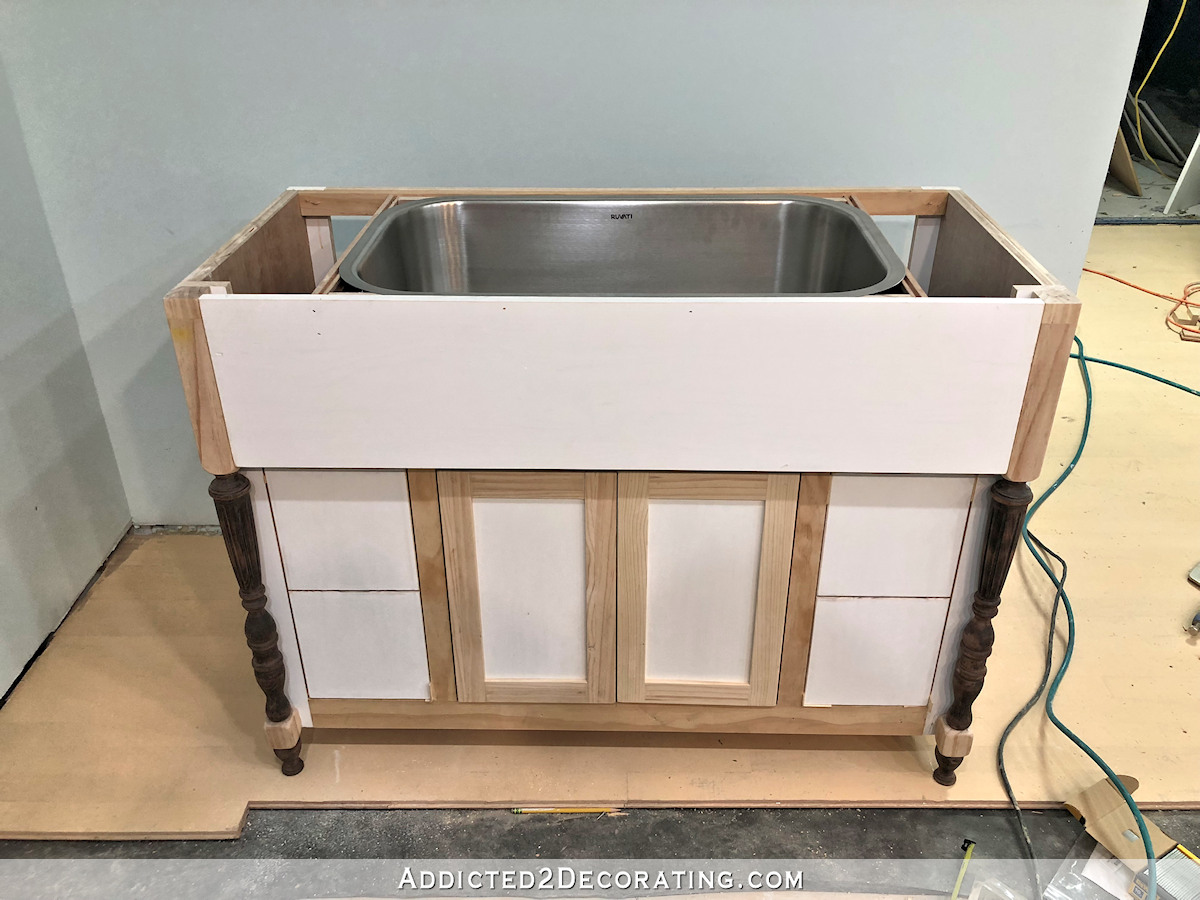 DIY Bathroom Vanity With Turned Legs – Part 1