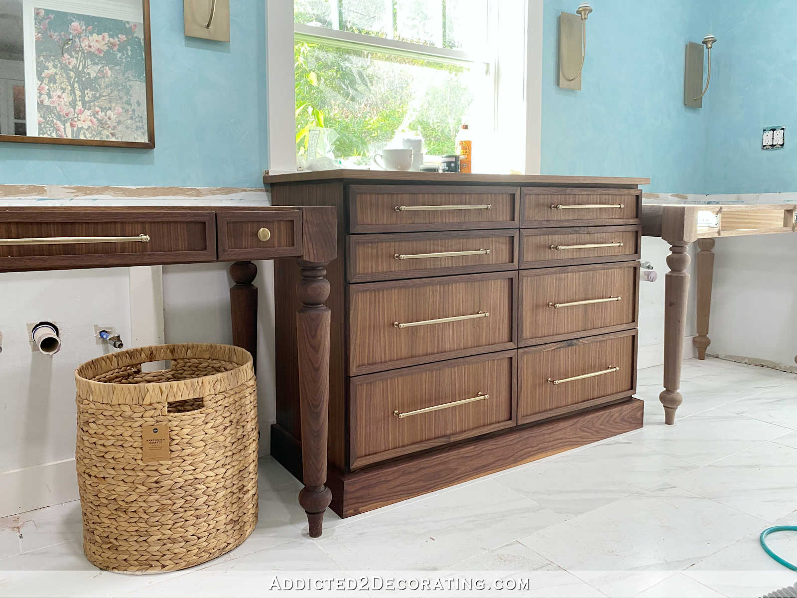 DIY Chest Of Drawers — Part 3 (Walnut Storage Cabinet For Our Bathroom) — Finished!