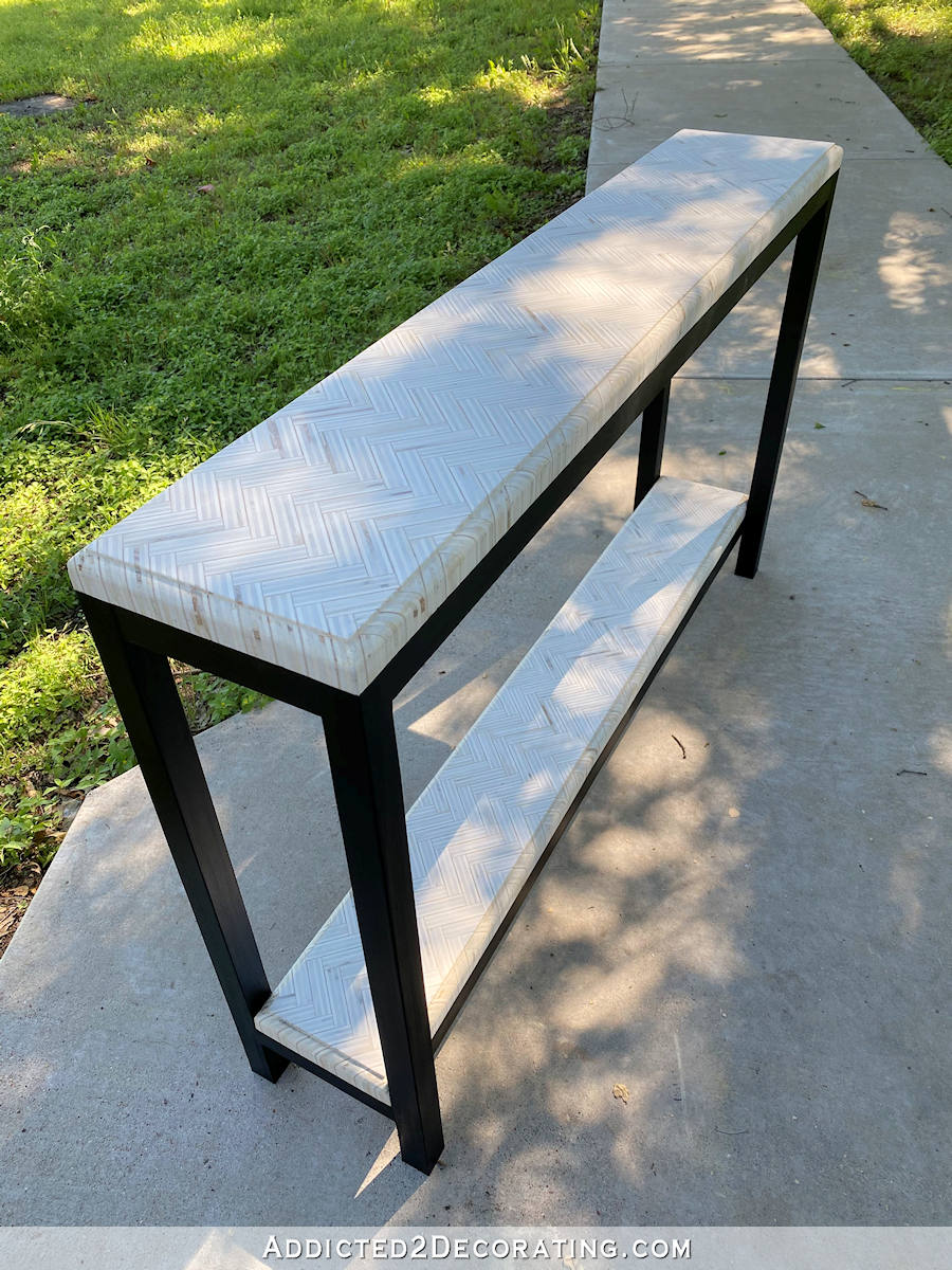 DIY Console Table With Lower Shelf