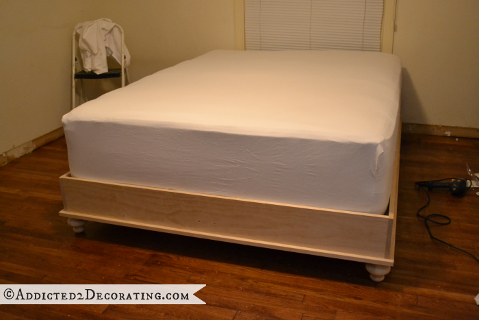 DIY Stained Wood Raised Platform Bed Frame – Part 1