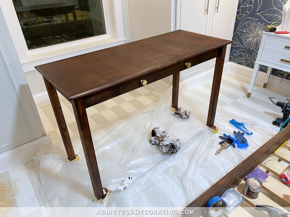 diy writing desk with drawer - 1