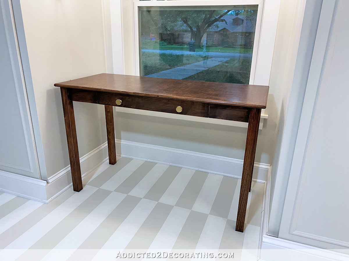 diy writing desk with drawer - 10