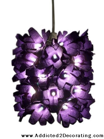 How To Make An Egg Carton Flower Pendant Light