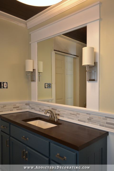 Easy DIY Vanity Mirror With Sconces