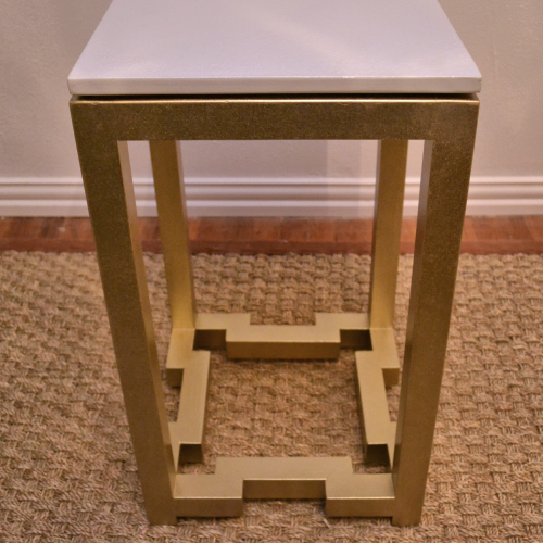 DIY Side Table With Greek Key Base