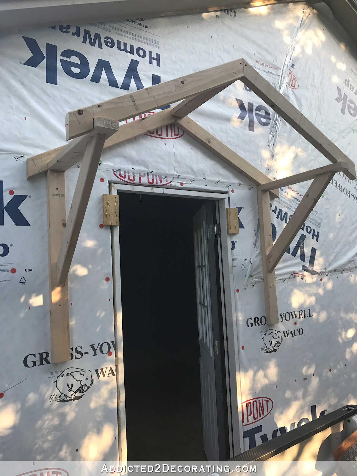 How To Build A Small Portico Above A Door – Part 1 – The Basic Frame
