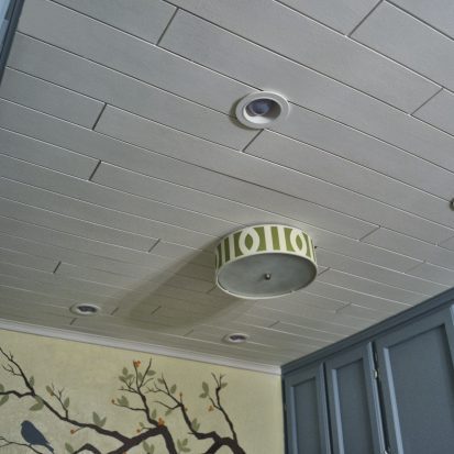 Inexpensive DIY Wood Slat Ceiling