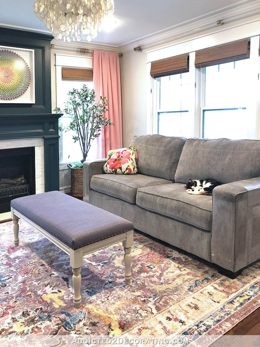 New Living Room Rug + Wide Angle Photos