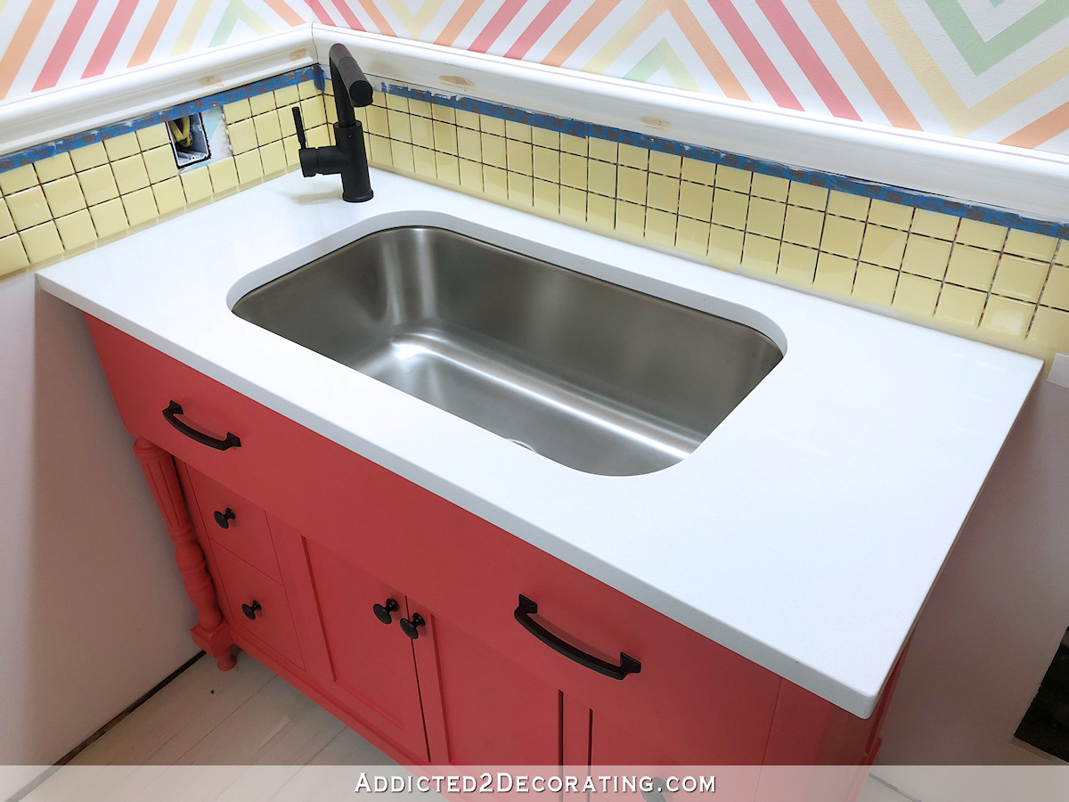 Studio Bathroom Back On Track! (New Quartz Countertop Installed)