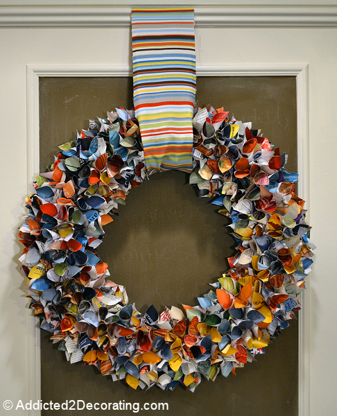 Upcycled Magazine Wreath