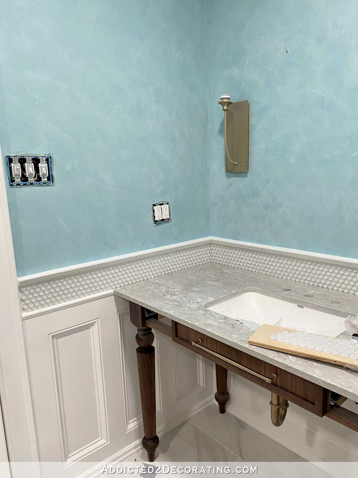 DIY Wainscoting Part 3 — Adding A Tile Accent